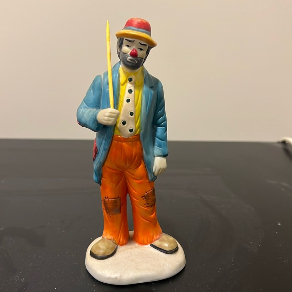 Vintage Emmett Kelly Jr by Flambro Porcelain Clown Figurine